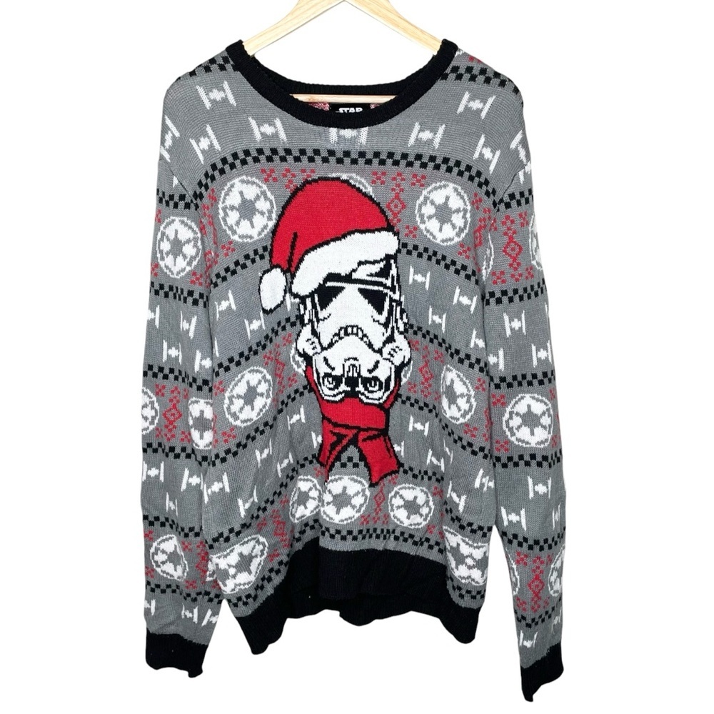 Ugly Sweater 2018 ThinkGeek Star Wars Storm Trooper Santa Claus Ugly Christmas